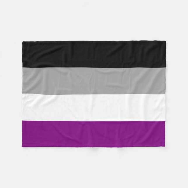 Cobertor De Velo Sinalizador de Orgulho Asexual (Frente (Horizontal))