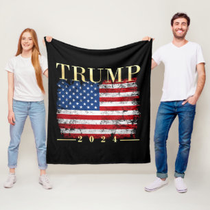 Cobertor De Velo Sinalizador Dourado Elegante Trump 2020