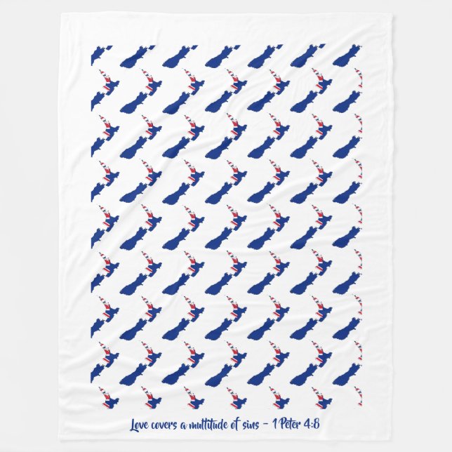 Cobertor De Velo Sinalizador NOVO ZEALAND Personalizado (Frente)