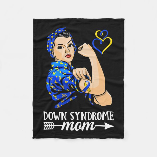 Cobertor De Velo Síndrome de Down Mãe Trisomy 21 Down Síndrome Awar (Frente)