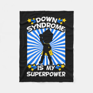 Cobertor De Velo Síndrome de Down Super-Herói Conscientização Cromo