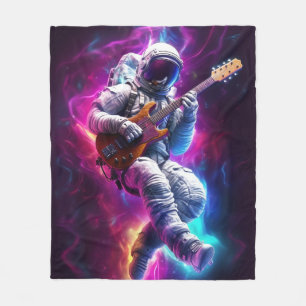 Cobertor De Velo Sinfonia do Void Astronauta Neon Cyberpunk