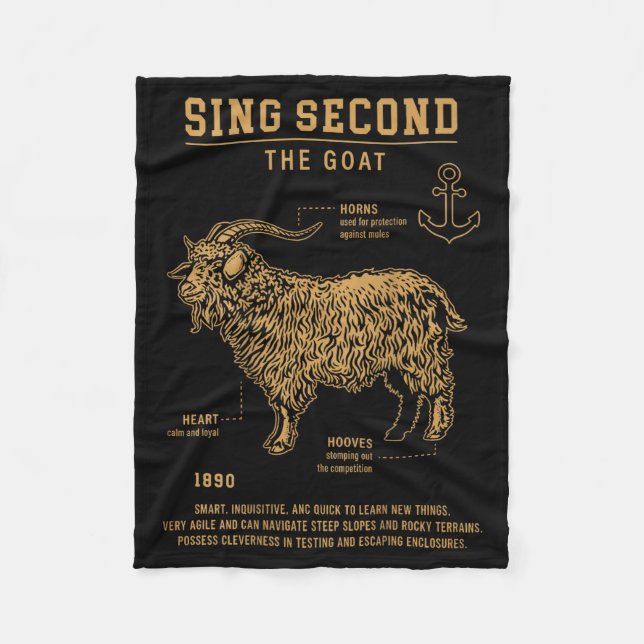 Cobertor De Velo Sing Second The Goat (on Back)  (Frente)