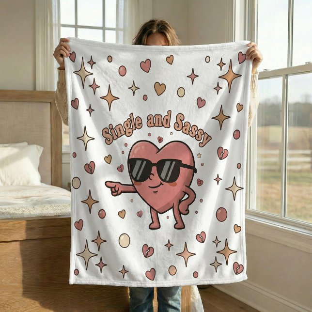 Cobertor De Velo Single and Sassy Funny Soft Fleece Blanket Gift  (Criador carregado)