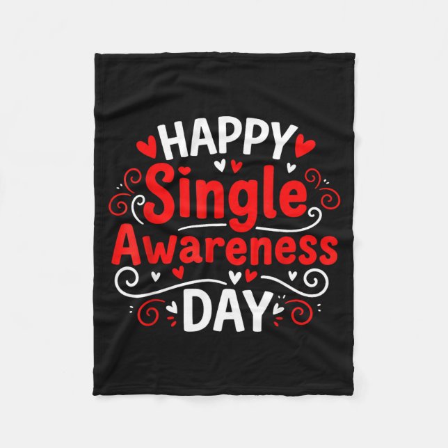Cobertor De Velo Single Awareness Day Funny Anti-valentine Humor De (Frente)