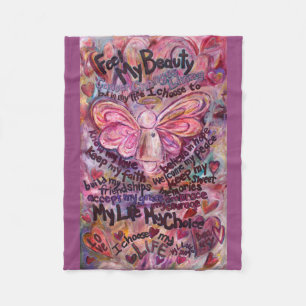 Cobertor De Velo Sinta meu Cancer de beleza Angel Chemo Fleece cobe