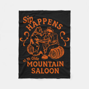 Cobertor De Velo Sip Happens Ye Olde Mountain Saloon Apres Festa Sk