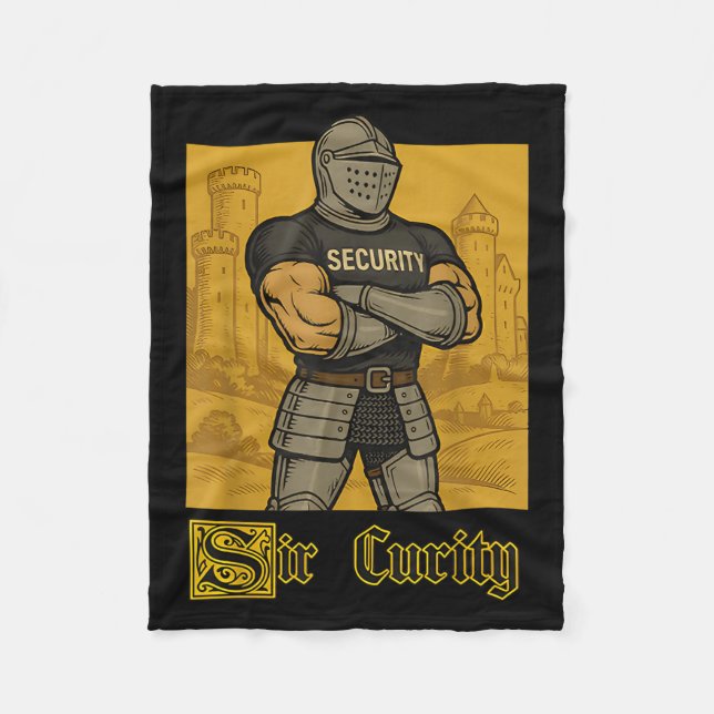 Cobertor De Velo Sir Cures Funny Security Pun Knight Memória Mediev (Frente)