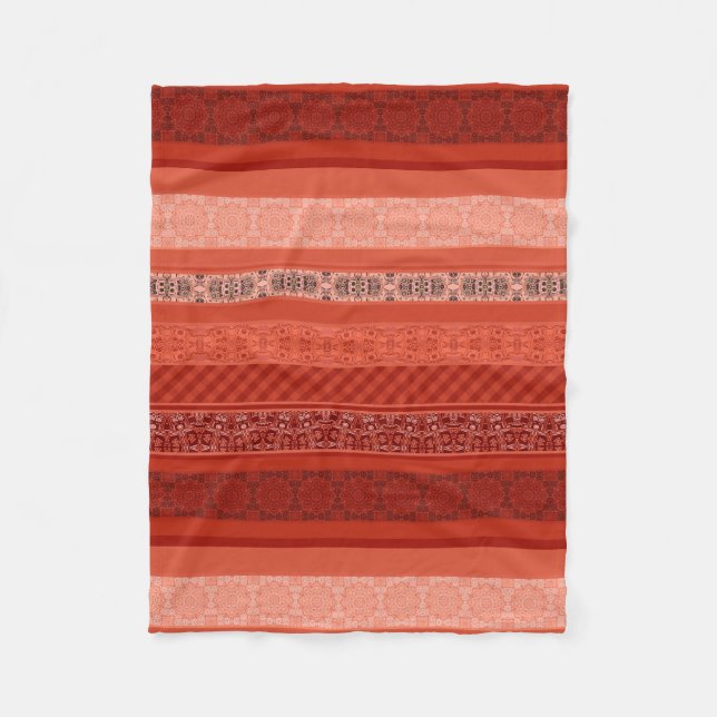 Cobertor De Velo Sistema geométrico abstrato moderno de retro ornam (Frente)