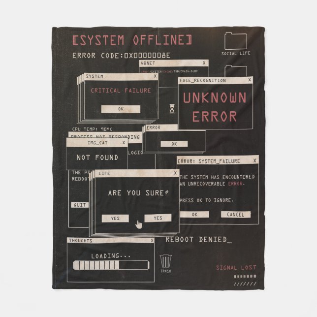 Cobertor De Velo Sistema Offline - Design Techno-Brutalist (Frente)