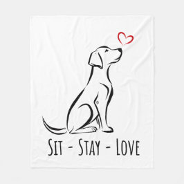 Cobertor De Velo Sit-Keep-Love Labrador