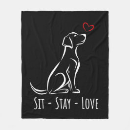 Cobertor De Velo Sit-Keep-Love Labrador