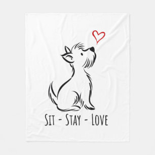 Cobertor De Velo Sit-Stay-Love Westie