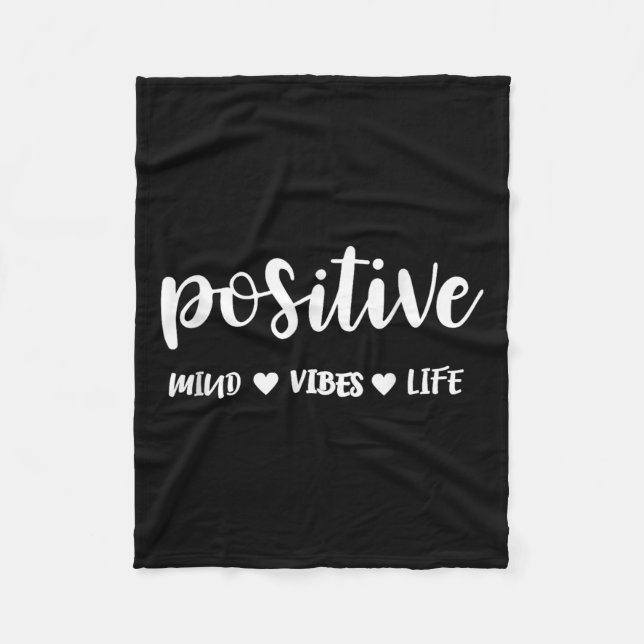 Cobertor De Velo Sitive Mind Sitive Vibes Sitive Life Motivational  (Frente)