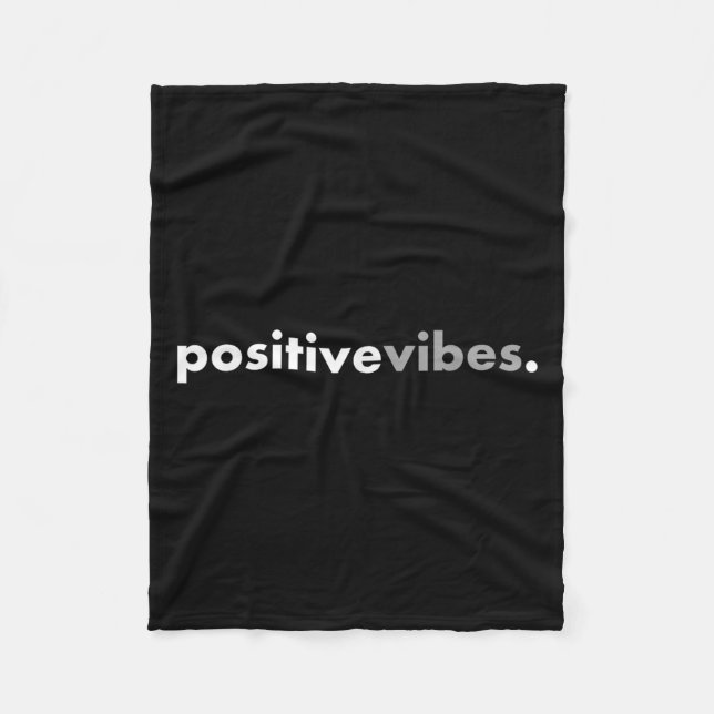 Cobertor De Velo Sitive Vibes Motivational Encouraging Message Fun  (Frente)