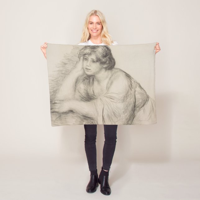 Cobertor De Velo Sitting Girl (por Pierre-Auguste Renoir) (In Situ)