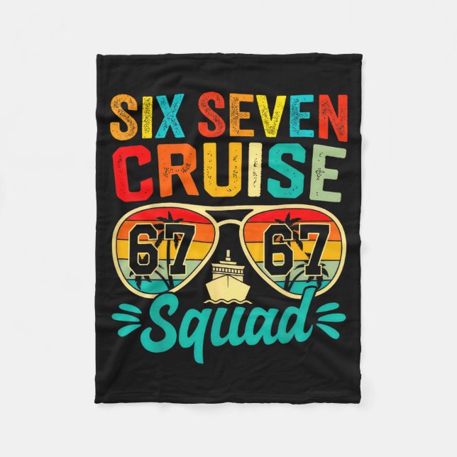 Cobertor De Velo Six Seven 67 Cruise Squad 2025 Funny Kids Cruise M (Frente)
