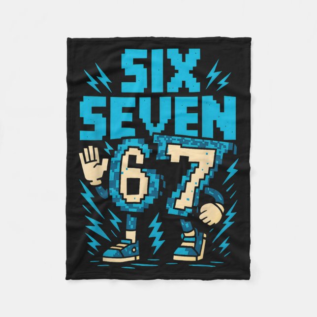 Cobertor De Velo Six Seven 67 Xel Gamer Apparel Retro Block Style A (Frente)