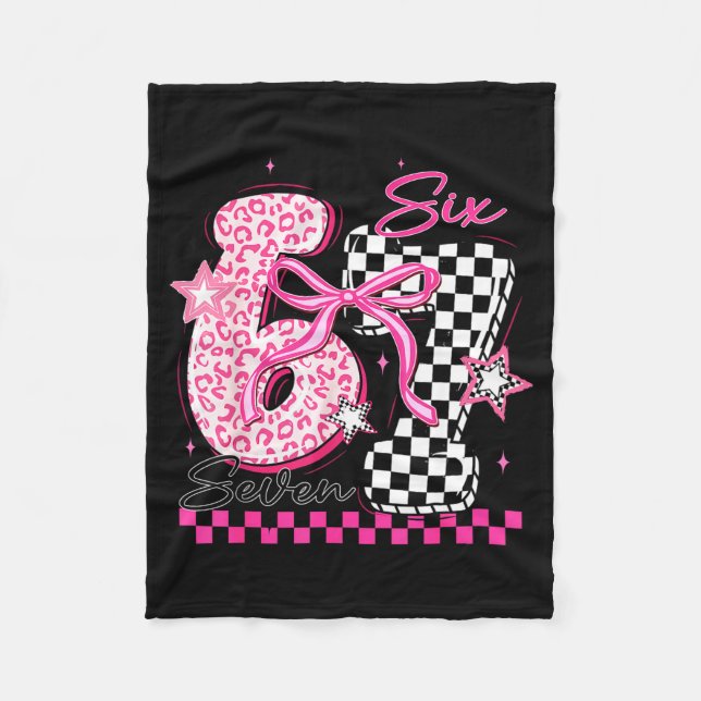 Cobertor De Velo Six Seven 6 7 Leopard Checkered 67 Meme Teacher Wo (Frente)
