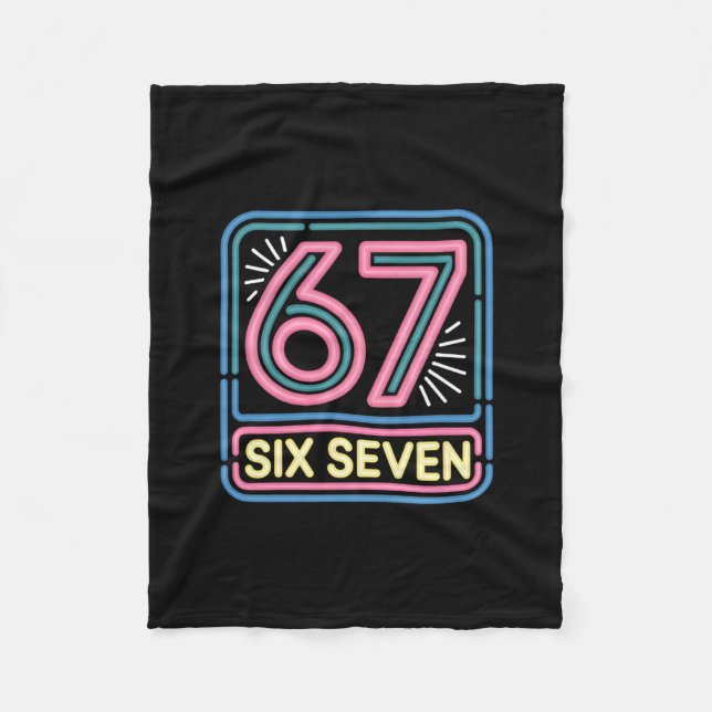 Cobertor De Velo Six Seven 6 7 Meme Funny  (Frente)