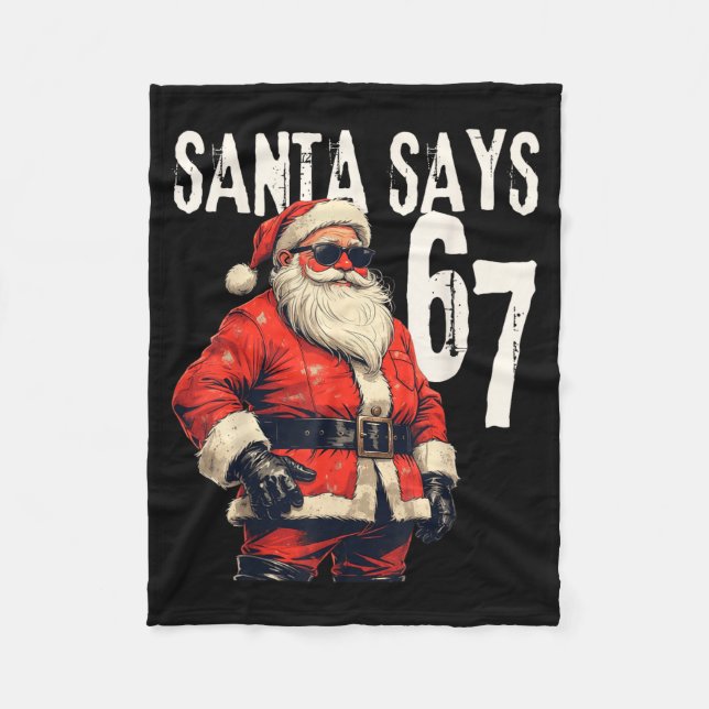 Cobertor De Velo Six Seven Christmas Meme 67 Funny  (Frente)