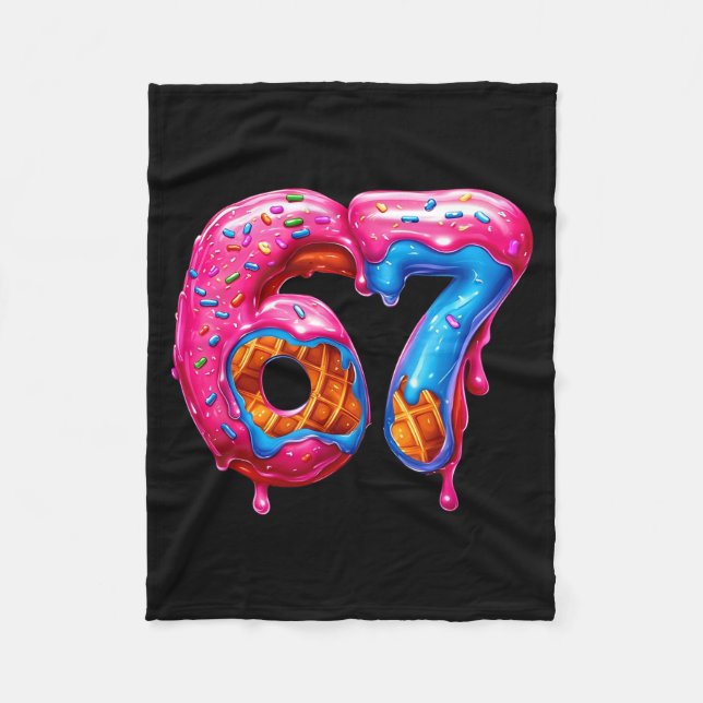 Cobertor De Velo Six Seven Donut Ice Cream Drip Cool Meme Funny 67  (Frente)
