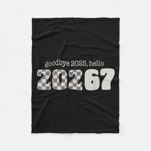 Cobertor De Velo Six Seven Kids New Years Goodbye 2026 Hello 67 Num (Frente)