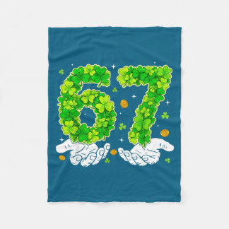 Cobertor De Velo Six Seven Meme 67 St Patrick's Day Shamrocks Men W