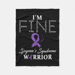 Cobertor De Velo Sjogren's Syndrome Warrior I'm Fine Down Syndrome
