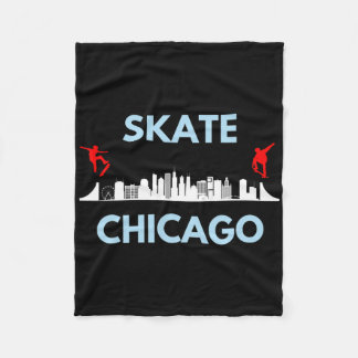 Cobertor De Velo Skate Chicago Il Skateboarding Fans Chicago Skylin