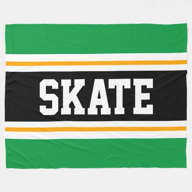 Cobertor De Velo SKATE Diversão Ampla faixa verde-esbranquiçada (Frente (Horizontal))