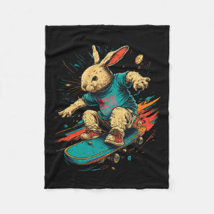 Cobertor De Velo Skateboard Para Garota Adolescente Bunny East