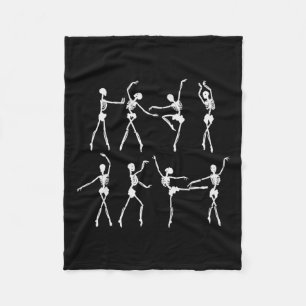 Cobertor De Velo Skeleton Ballerinas Balé Dance Cute Halloween Co