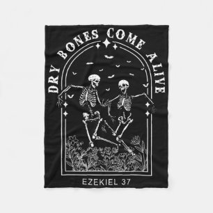 Cobertor De Velo Skeleton Bíblia Verse Bones Secos Vêm Vivos Christ