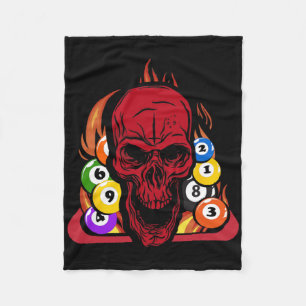 Cobertor De Velo Skeleton Billiard Player Piscina Billiard Rac