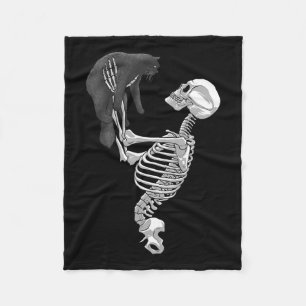 Cobertor De Velo Skeleton Cat Art For Men Women Felume Hall