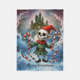 Cobertor De Velo Skeleton Christmas Elf – Creepy Cute Dark Holiday