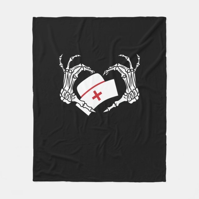 Cobertor De Velo Skeleton Coração Preguiçoso Diy Halloween Figurume (Frente)