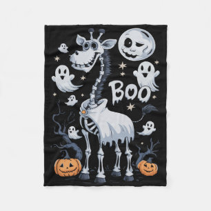 Cobertor De Velo Skeleton Giraffe Em Fantasmas No Halloween