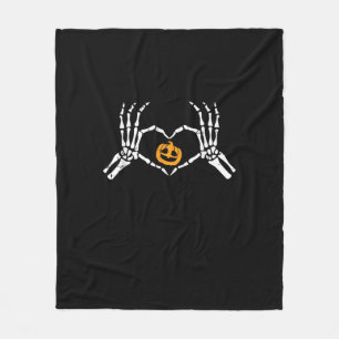 Cobertor De Velo Skeleton Halloween Heart Halloween Costume Pumpkin