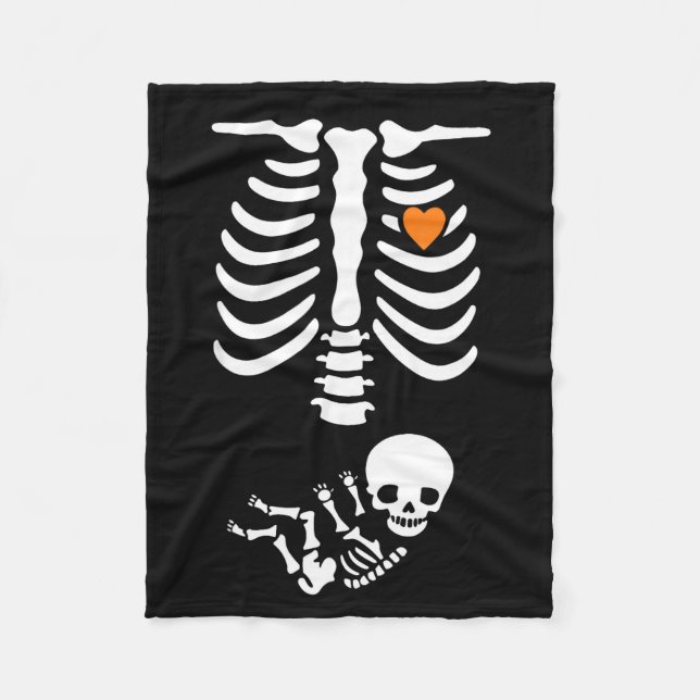 Cobertor De Velo Skeleton Halloween Maternity Funny Pregnancy 2025  (Frente)