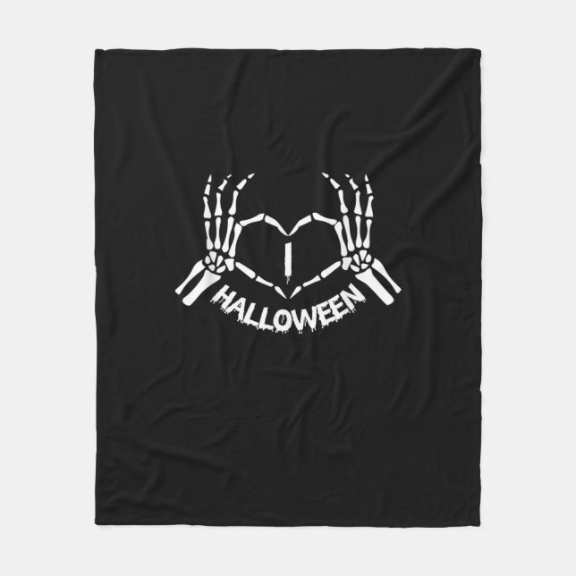 Cobertor De Velo Skeleton Hand Heart Ppreguiçoso Halloween Costume  (Frente)
