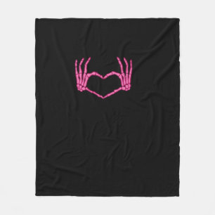 Cobertor De Velo Skeleton Heart Hands Classic