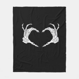 Cobertor De Velo Skeleton Heart Hands Classic