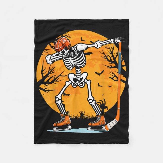 Cobertor De Velo Skeleton Ice Halloween Boys Dabbing Halloween (Frente)