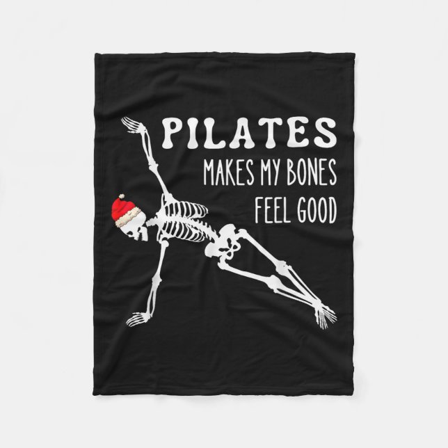 Cobertor De Velo Skeleton Lates Makes My Bones Feel Good Meditation (Frente)