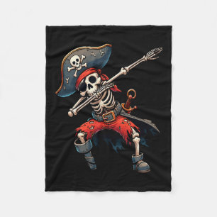 Cobertor De Velo Skeleton Pirate Kids