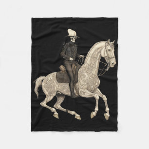 Cobertor De Velo Skeleton Riding Horse Hormona de Vaca Halloween