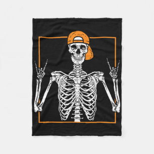 Cobertor De Velo Skeleton Rock Hand Halloween Figurume Legal Rock M