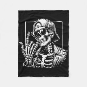 Cobertor De Velo Skeleton Rock Hand Halloween Figurume Rocker Legal